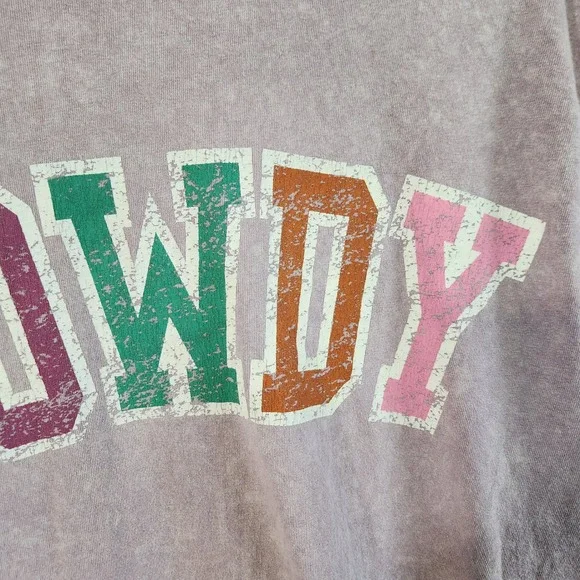 Altard State Howdy Graphic Tee SM/Med Purple Mineral Wash Western Oversized - Picture 5 of 9